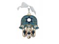 Gleaming Hamsa Wall Hanging, Fish & Key Dove & Star of David  Choice of Colors