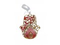 Gleaming Hamsa Wall Hanging, Pomegranates and Leaves – Choice of Colors