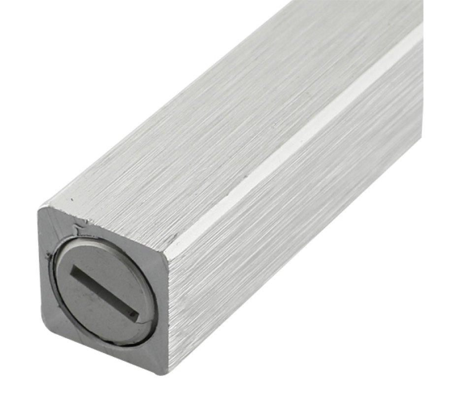 Glittering Silver Aluminum Mezuzah Case with Silver Shin - Choice of Lengths