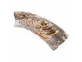 Gold Color Menorah on Sterling Silver Yemenite Shofar