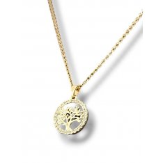 Gold Color Tree of Life Necklace