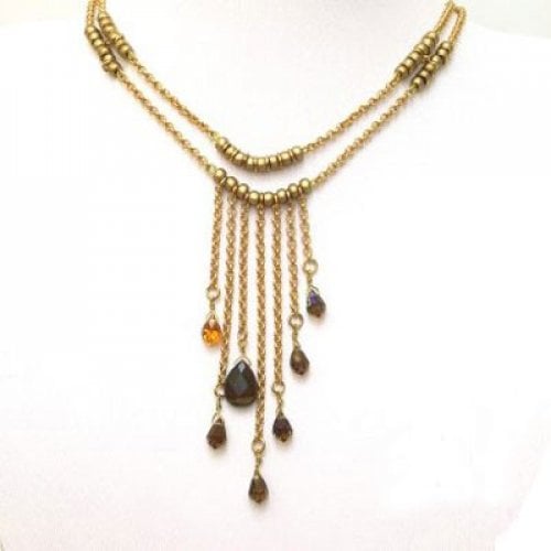 Gold Droplet Necklace by Edita