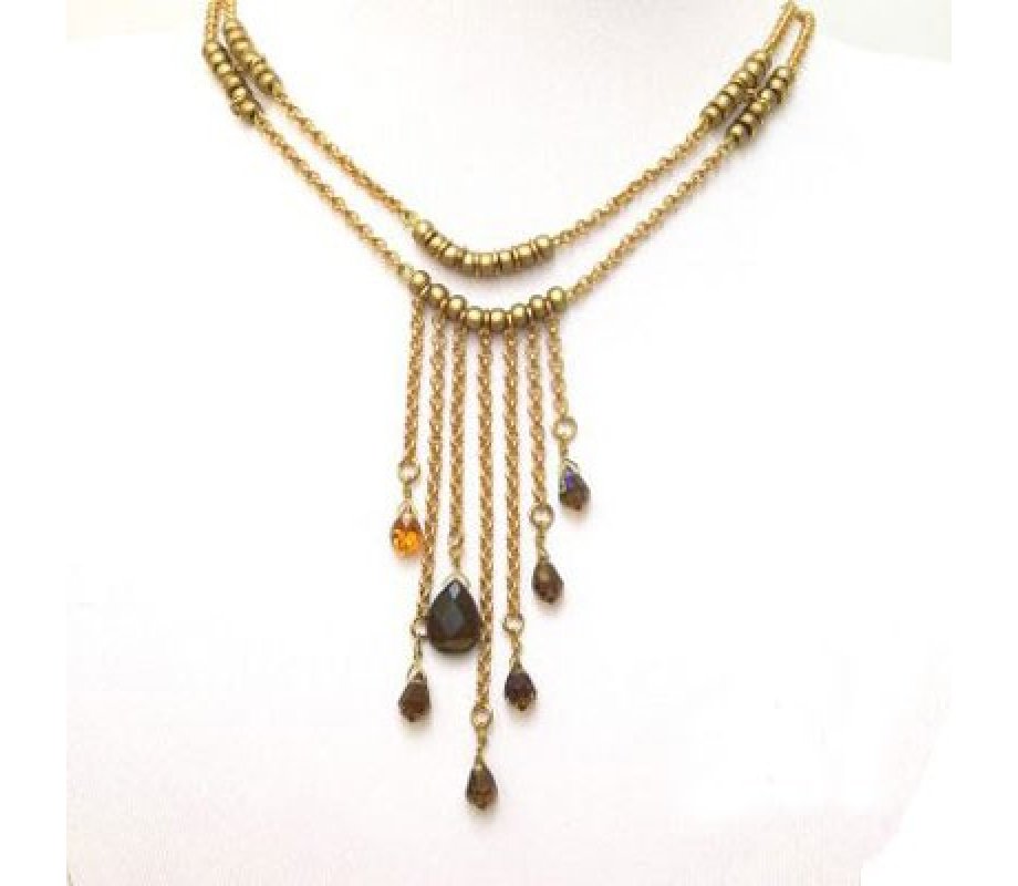 Gold Droplet Necklace by Edita