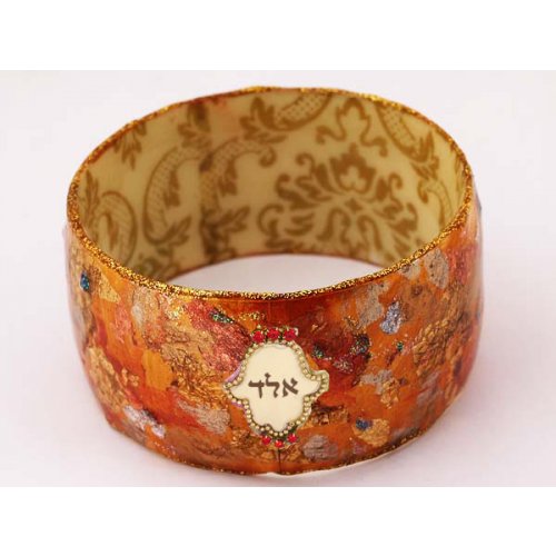 Gold Hamsa Kabbalah Bracelet by Iris Design