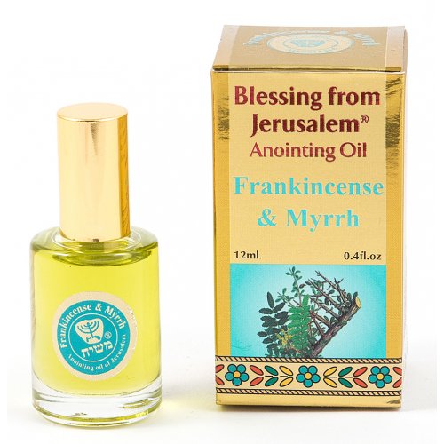 Gold Series Blessing from Jerusalem - Frankincense & Myrrh Anointing Oil 0.4 fl.oz (12ml)