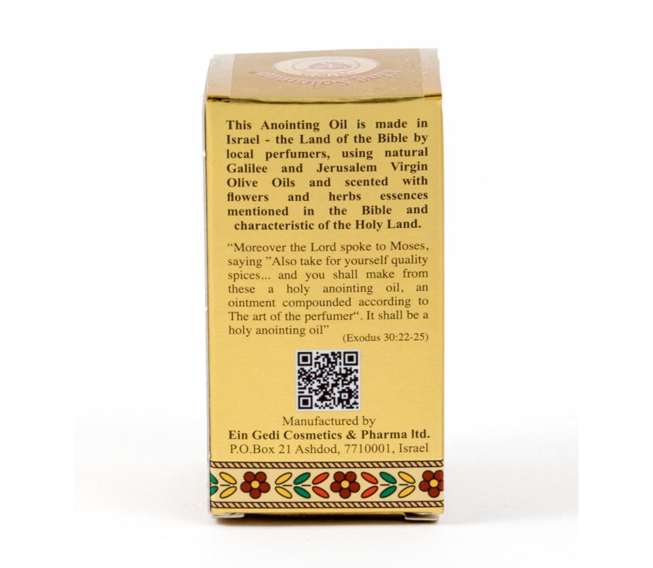 Gold Series Blessing from Jerusalem - King Solomon Anointing Oil 0.4 fl.oz (12ml)