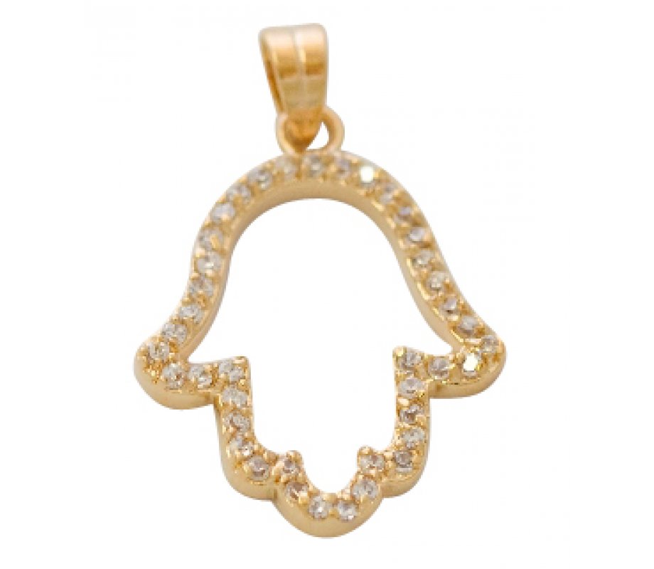 Gold filled Hamsa Pendant