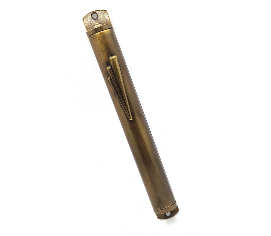 Golden Pewter Mezuzah
