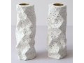 Graciela Noemi Handcrafted Origami Shabbat Candlesticks - Granite