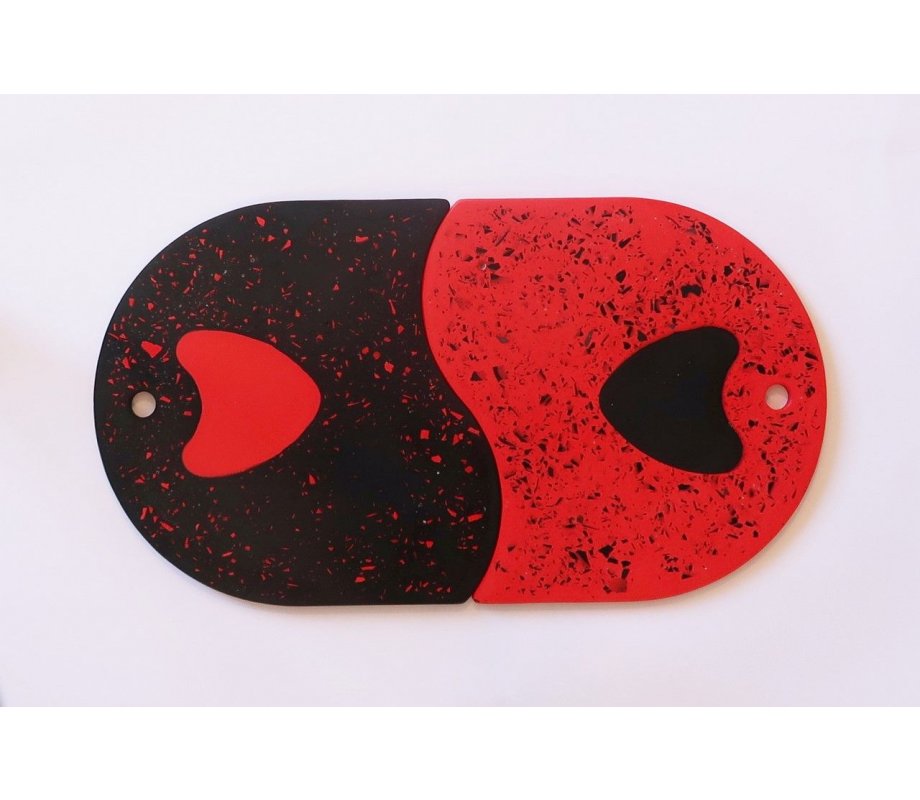 Graciela Noemi Handcrafted Pair of Trivets - Terrazzo Design