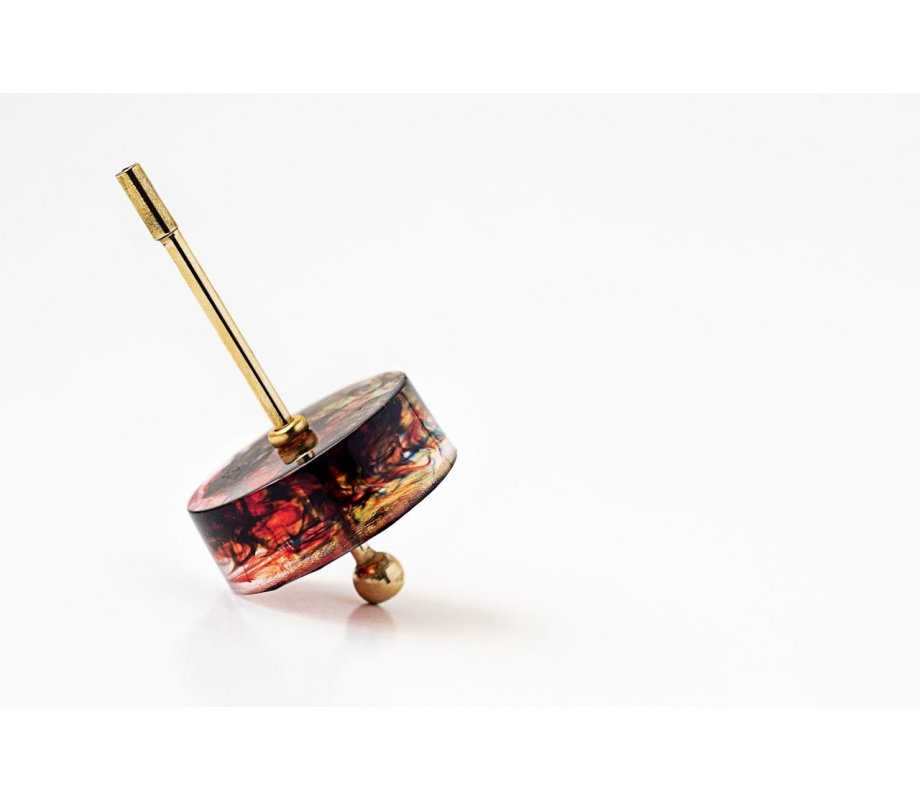 Graciela Noemi Handcrafted Transparency in Color Chanukah Dreidel