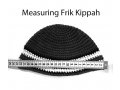 Gray Knitted Frik Kippah Yarmulke with holes