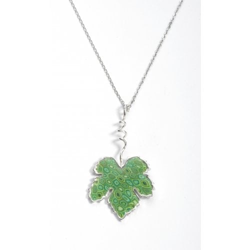 Green Grape Leaf Necklace