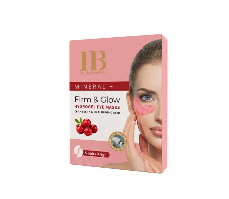 H&B Mineral Firm and Glow Hydrogel Eye Mask, 5 Sets - Cucumber or Cranberry