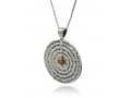 HaAri Kabbalah Amulet Pendant Necklace Engraved with 72 Names of God to Draw Powerful Energy