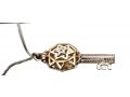 HaAri Kabbalah Gold and Silver Key Pendant Necklace, Tikun Hava  5 Metals