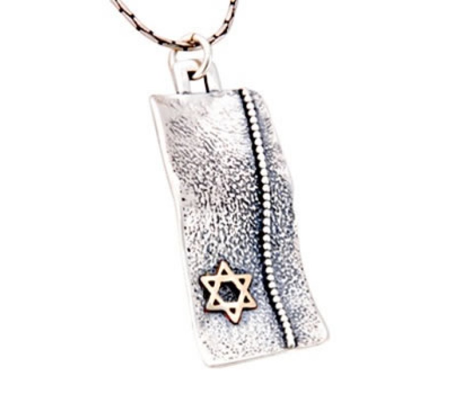 Hammered Silver Pendant by Golan Studio