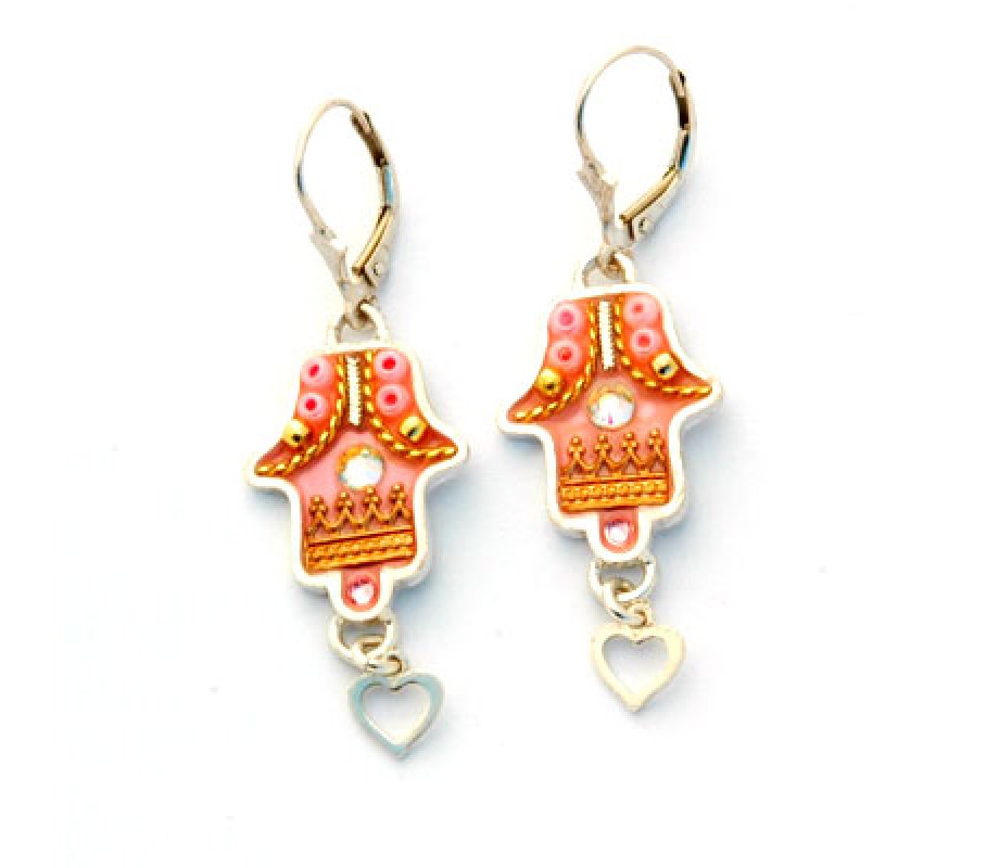 Hamsa Oriental design Earrings by Ester Shahaf