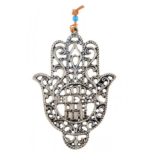 Hamsa Wall Decoration with Cutout Filigree Design  Bless our Home