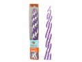 Handcrafted Braided Beeswax Havdalah Candle - Purple and White