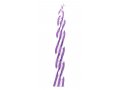 Handcrafted Braided Beeswax Havdalah Candle - Purple and White