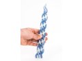 Handmade Beeswax Braided Havdalah Candle - Blue and White