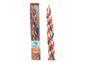 Handmade Braided Beeswax Havdalah Candle - Colorful