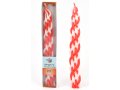 Handmade Braided Beeswax Havdalah Candle - Red and White