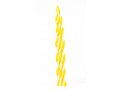 Handmade Braided Beeswax Havdalah Candle - Yellow and White