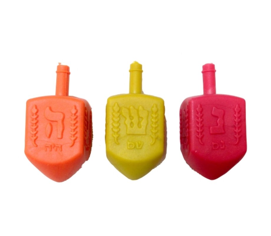 Hanukkah Dreidels in Assorted Colors - Plastic