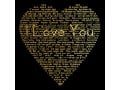 I Love You Framed Heart Pendant By Nano - Gold Plate