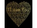 I Love You Framed Heart Pendant By Nano - Gold Plate