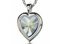 I Love You Framed Heart Pendant By Nano - Silver