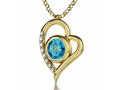 I Love You Heart Pendant By Nano - Gold