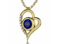 I Love You Heart Pendant By Nano - Gold Plate