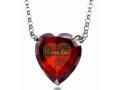 I Love You Heart Pendant By Nano - Silver and Zircon