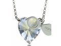 I Love You Heart Pendant By Nano - Silver and Zircon