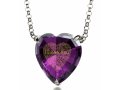 I Love You Heart Pendant By Nano - Silver and Zircon