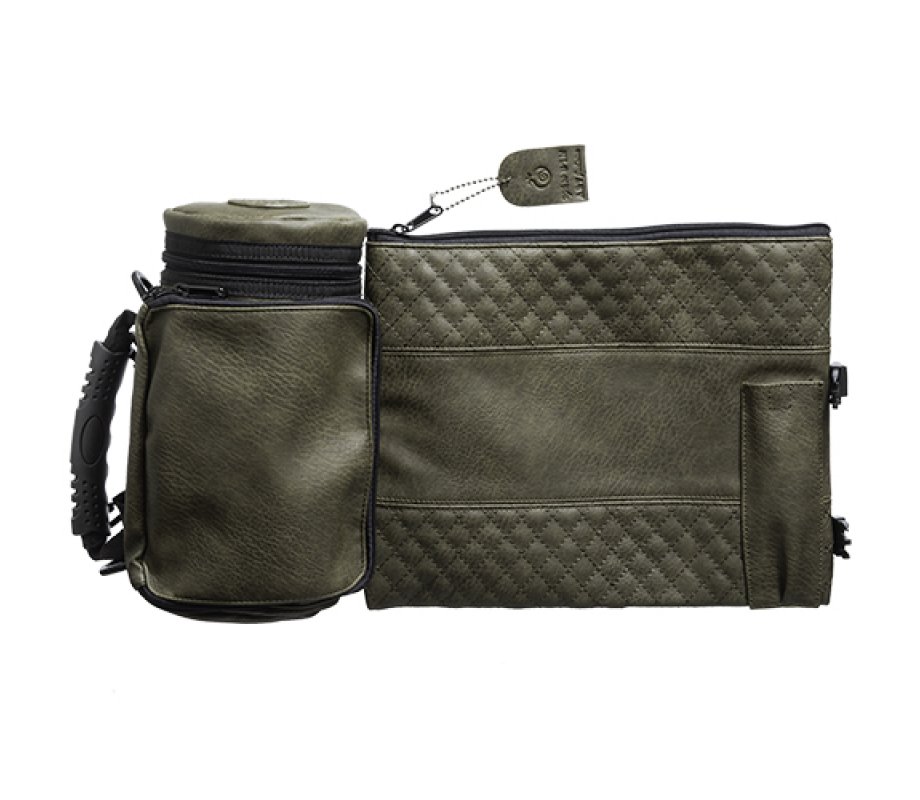 Insulated Tefillin Holder and Weatherproof Tallit Bag Set - Olive Green