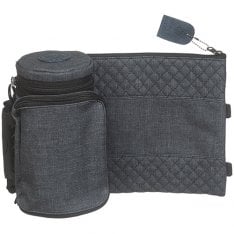 Insulated Weatherproof Tallit and Tefillin Bags  Gray Blue