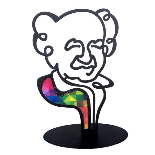 Iris Design Stand-Alone Shelf or Table Sculpture - Ben Gurion Outline