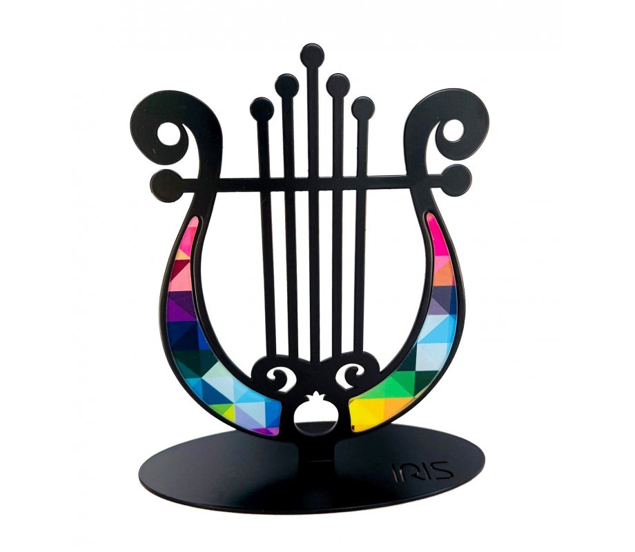 Iris Design Stand-Alone Table or Shelf Sculpture - David's Harp