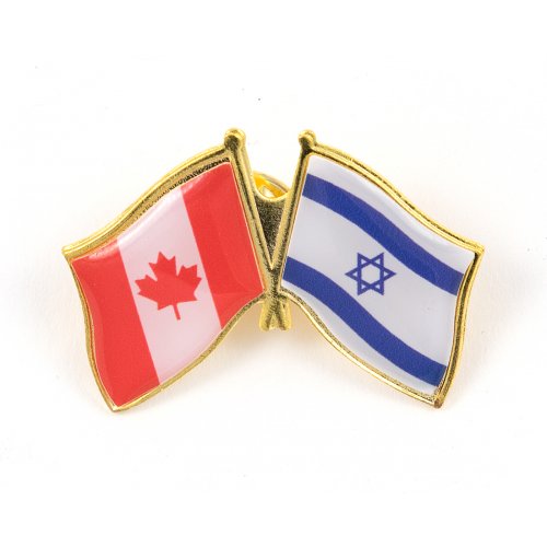 Israel Canada Flags Lapel Pin