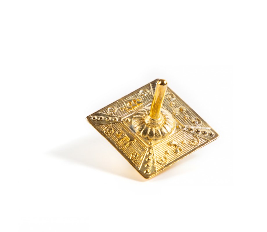 Israel Museum Gilded Brass Chanukah Dreidel - Replica of Bezalel Art School
