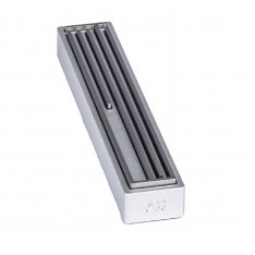 Israel Museum Metal Mezuzah Case, Shin Daled Yud, Gray-Silver