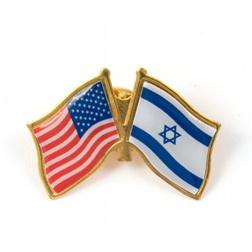 Israel-USA Flags Lapel Pin