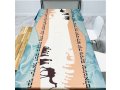 Ivory Tablecloth With Colorful Passover Theme and Matching Matzah Cover