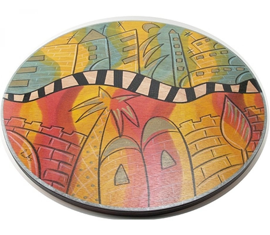 Jerusalem Lazy Susan Composi by Kakadu Art