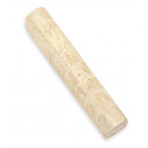 Jerusalem Stone Mezuzah Case, Off-White - 4.3