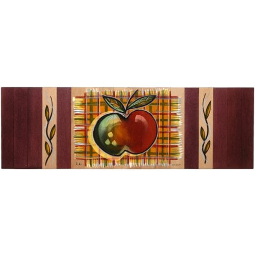 Kakadu Art Hand Painted Wood Table Runner - Apple Design